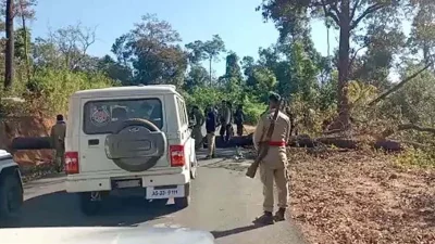 ট্রাকটি মেঘালয় সীমান্ত দিয়ে পালানোর চেষ্টা করলে পুলিশ গুলি চালায়