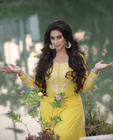 চিত্রনায়িকা পপি। ছবি: তারভীর আহমেদ