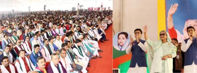 ছাত্রলীগের ৩০তম জাতীয় সম্মেলন চলছে। ছবি: ফোকাস বাংলা
