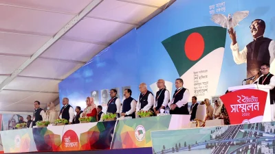 আওয়ামী লীগের সম্মেলন উদ্বোধন করেছেন শেখ হাসিনা। ছবি: ফোকাস বাংলা