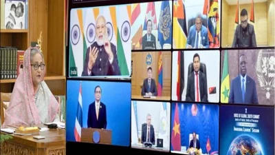 শেখ হাসিনা এই গুরুত্বপূর্ণ সম্মেলনে বাংলাদেশকে আমন্ত্রণ জানানোর জন্য ভারত সরকারকে ধন্যবাদ জানান।