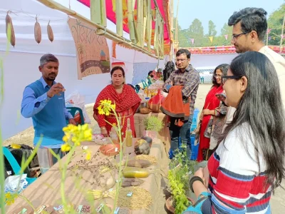 কৃষক-কৃষাণীদের শীতকালীন ফসল উৎসব। ছবি: ইত্তেফাক