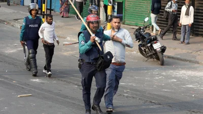 চট্টগ্রামে পুলিশের সঙ্গে বিএনপি নেতা-কর্মীদের সংঘর্ষ। ছবি: ফোকাস বাংলা
