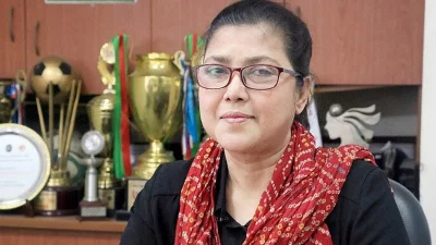 বাফুফের নারী উইংয়ের চেয়ারম্যান মাহফুজা আক্তার।