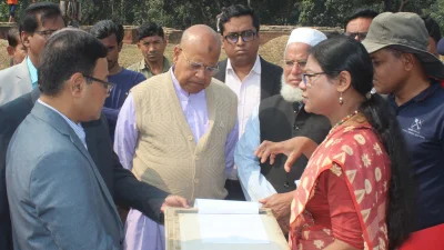 জগদ্দল বিহার পুনঃখনন কাজের উদ্বোধন করেন শহীদুজ্জামান সরকার এমপি।&nbsp;ছবি: ইত্তেফাক