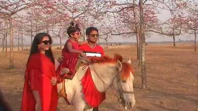 বাগানের পাশাপাশি শিশুদের বিনোদনের ব্যবস্থা আছে। ছবি: ইত্তেফাক
