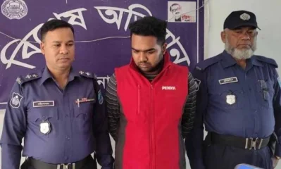 গ্রেপ্তারকৃত রাজবাড়ীর বালিয়াকান্দির ছাত্রলীগ সভাপতি তৌফিক খান সাদিদ। ছবি: ইত্তেফাক