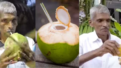 পলয় চিকিৎসার জন্য নারকেল খেতে শুরু করেন এবং দেখতে পান যে তিনি ভালো বোধ করছেন।