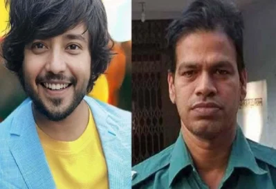 আরাভ খান ও পুলিশ পরিদর্শক মামুন। 