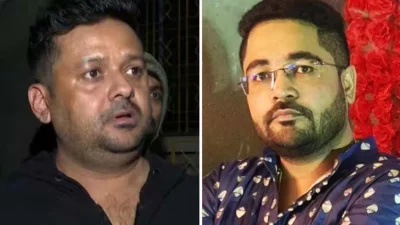 শান্তনু বন্দ্যোপাধ্যায় ও কুন্তল ঘোষ। 