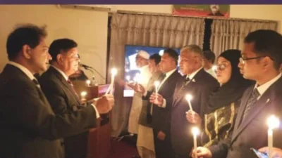 কাতারে গণহত্যা দিবস অনুষ্ঠানে পররাষ্ট্রমন্ত্রী এ কে এম আব্দুল মোমেন উপস্থিত ছিলেন। সৌজন্য ছবি