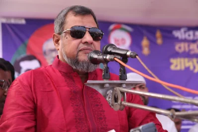 বক্তব্য দিচ্ছেন যুবলীগ সাধারণ সম্পাদক আলহাজ্ব মো. মাইনুল হোসেন খান নিখিল।