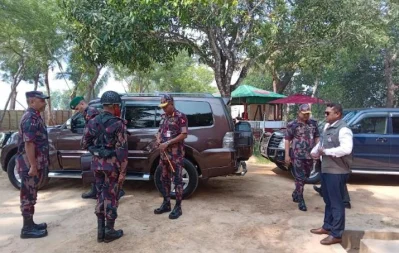 বিজিবির মহাপরিচালক ও মিয়ানমারের সীমান্তরক্ষী বাহিনীর সঙ্গে সৌজন্য সাক্ষাৎ। ছবি: ইত্তেফাক