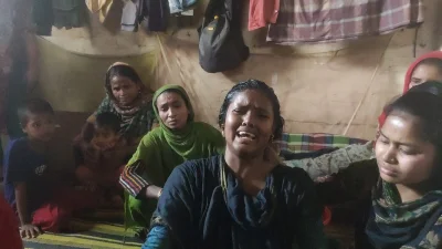 সন্তানের মৃত্যুতে আহাজারি করছেন মা এ্যানি বেগম।