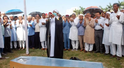 সোহরাওয়ার্দী উদ্যানে ডা. জাফরুল্লাহর প্রথম জানাজা সম্পন্ন। ছবি: ফোকাস বাংলা