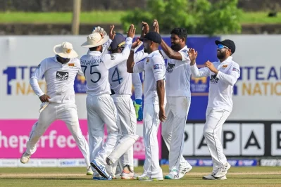 শ্রীলঙ্কার উইকেট উদযাপন