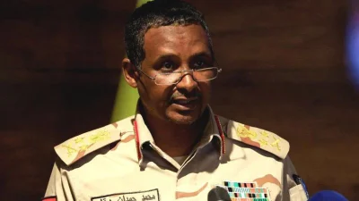 সুদানের উপ-নেতা এবং আরএসএফ বাহিনীর প্রধান জেনারেল মোহামেদ হামদান দাগালো