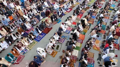লিবিয়ার রাজনৈতিক বিভাজনও ঈদে দৃশ্যমান।