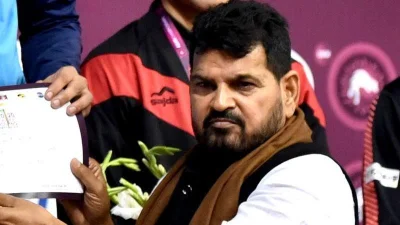 যৌন হেনস্থার অভিযোগ যার দিকে, সেই কুস্তি ফেডারেশন প্রধান ও বিজেপি এমপি বৃজভূষণ শরণ সিং।
