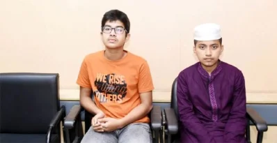উদ্ধার দুই শিশু। 