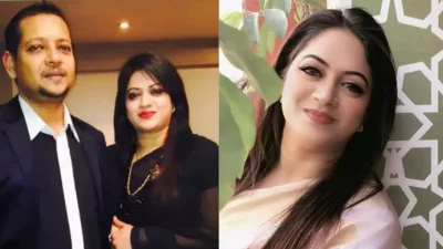 রাইমা ইসলাম শিমু ও তার স্বামী সাখাওয়াত আলী নোবেল। ছবি: সংগৃহীত
