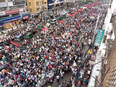 নয়াপল্টনে বিএনপির জনসমাবেশ চলছে। ছবি: সংগৃহীত