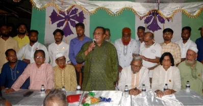 জাতীয় পার্টির প্রার্থী নজরুল ইসলাম বাবুলের নির্বাচনী সভা। ছবি: ইত্তেফাক