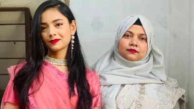 নিহত মা নুরনাহার (৪০)  ও মেয়ে ফাতেমা আজিম প্রিয়ন্তি (১৬)। ছবি: সংগৃহীত