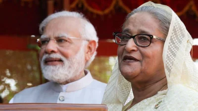 দিল্লিতে প্রধানমন্ত্রী মোদি ও প্রধানমন্ত্রী হাসিনা। সেপ্টেম্বর ২০২২