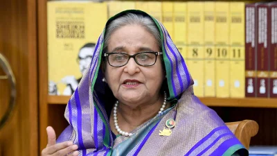 প্রধানমন্ত্রী শেখ হাসিনা। 