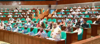 জাতীয় সংসদে বক্তব্য রাখছেন প্রধানমন্ত্রী শেখ হাসিনা। ছবি: ফোকাস বাংলা