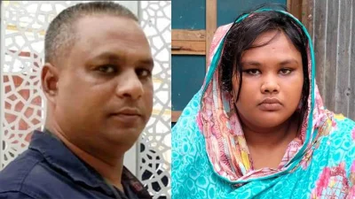 সন্ত্রাসী হামলায় নিহত সাংবাদিক গোলাম রাব্বানী নাদিম ও তার মেয়ে রাব্বিলাতুল জান্নাত। ছবি: ইত্তেফাক