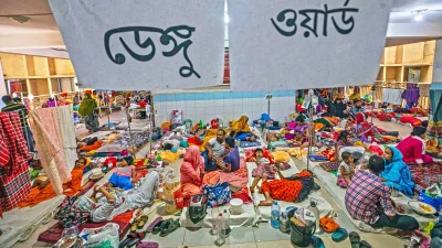 রাজধানীর মুগদা হাসপাতালের ডেঙ্গু ওয়ার্ড। ছবি: আব্দুল গনি