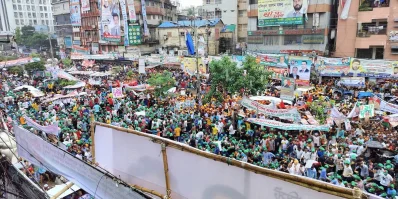 নয়াপল্টনে বিএনপির সমাবেশ চলছে। ছবি: সংগৃহীত