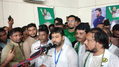সালথা উপজেলা সদরে জেলা পরিষদ মিলনায়তনে যুবলীগের প্রেসিডিয়াম সদস্য মুজিবুর রহমান নিক্সন চৌধুরী এমপি
