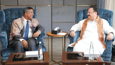 বিজেপি সভাপতি জগত প্রকাশ নাড্ডার সঙ্গে বৈঠকে ড. আব্দুর রাজ্জাক।
