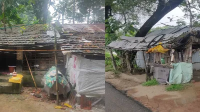 তালাবদ্ধ শরিফুলের বাড়ি ও দোকান ঘর। ছবি: ইত্তেফাক 