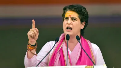 ভারতের কংগ্রেস নেতা রাহুল গান্ধীর বোন প্রিয়াংকা গান্ধী।