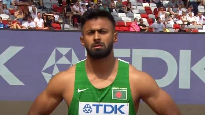 লন্ডন প্রবাসী স্প্রিন্টার ইমরানুর রহমান। 