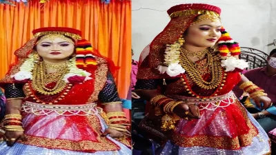ঐতিহ্যবাহী বিয়ে পোষাকে পাঙাল নারী। ছবি: ইত্তেফাক 