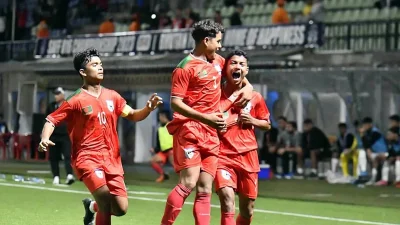 বাংলাদেশের গোল উদ্&zwnj;যাপন ছবি: বাফুফে