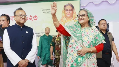বৃহস্পতিবার গণভবনে প্রথমবারের মতো জাতীয় স্থানীয় সরকার দিবসের অনুষ্ঠান। ছবি: ফোকাস বাংলা