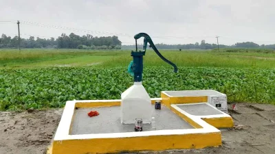 সেচ্ছাসেবী সংগঠন &lsquo;স্বপ্ন&rsquo; (নতুন আলোয় বানঘর) এর পক্ষ থেকে স্থাপন করা নলকুপ