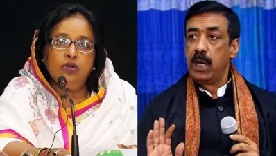 নারায়ণগঞ্জ সিটি মেয়র সেলিনা হায়াৎ আইভী ও সংসদ সদস্য শামীম ওসমান। ছবি ও কোলাজ: ইত্তেফাক