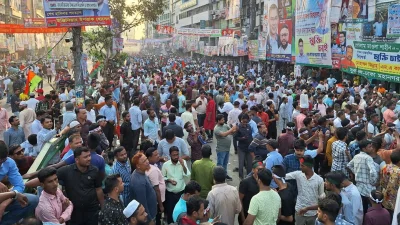 বিএনপির মহাসমাবেশে নেতা-কর্মীরা। ছবি: সংগৃহীত