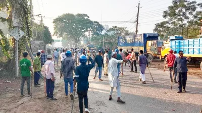 মঙ্গলবার কিশোরগঞ্জের ভৈরবে আওয়ামী লীগ ও বিএনপির সংঘর্ষের সূত্রপাত হয়। ছবি: ফোকাস বাংলা
