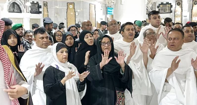 মক্কায় পবিত্র মসজিদ মসজিদুল হারামে ওমরাহ পালন করেছেন প্রধানমন্ত্রী শেখ হাসিনা। ছবি: ফোকাস বাংলা