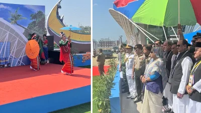 কক্সবাজারে রাখাইনদের নৃত্য উপভোগ করেন প্রধানমন্ত্রী শেখ হাসিনা। ছবি: ফোকাস বাংলা