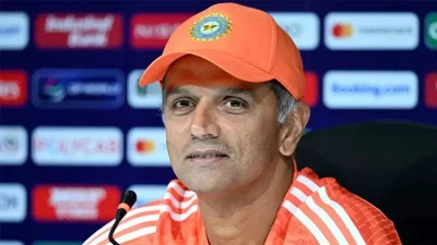 ভারতের প্রধান কোচ রাহুল দ্রাবিড়।  