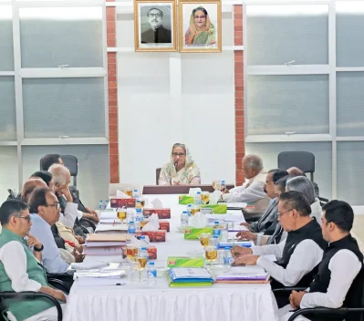 আওয়ামী লীগের সংসদীয় মনোনয়ন বোর্ডের সভা। ছবি: ফোকাস বাংলা